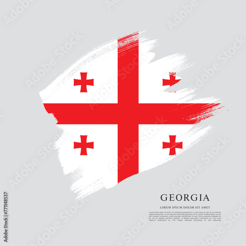 Flag of Georgia, brush stroke background