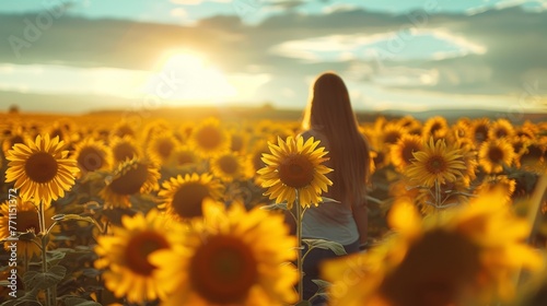Sunflower field, summer joy