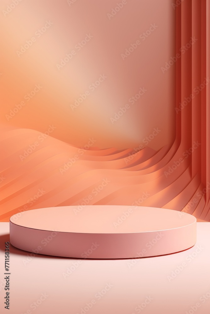 Abstract background podium with shadow effects for cosmetic presentation  AI generated illustration