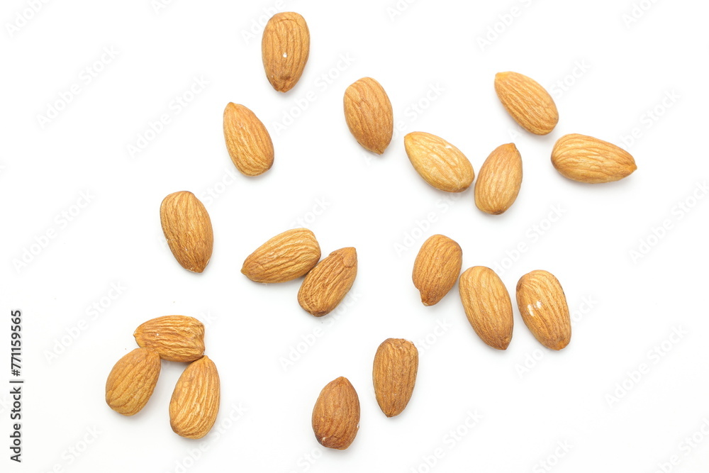 almonds isolated on white background almonds isolated on white background