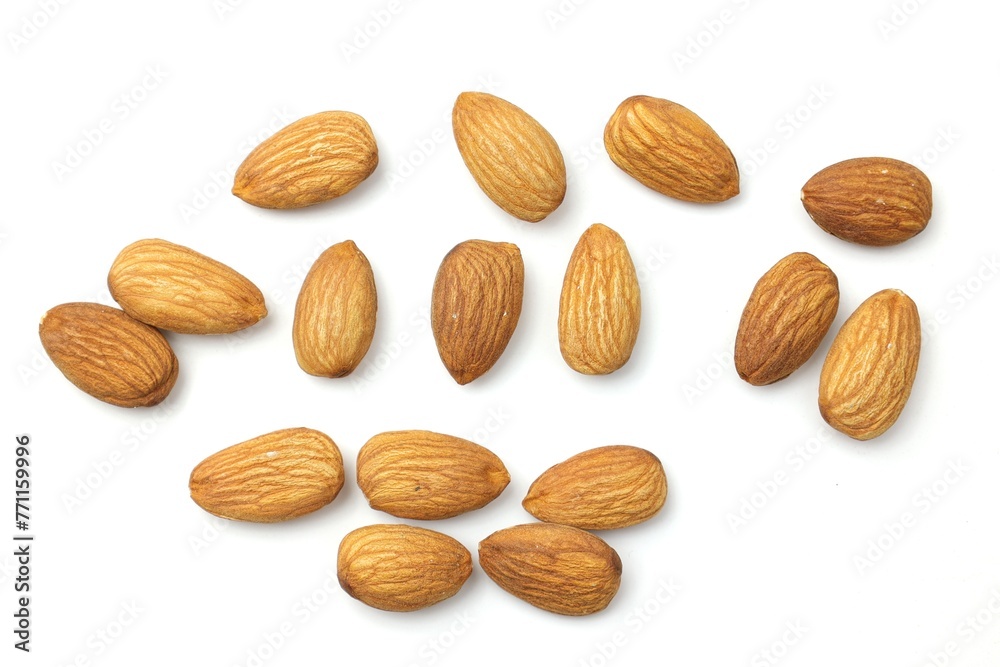 almonds isolated on white background almonds isolated on white background