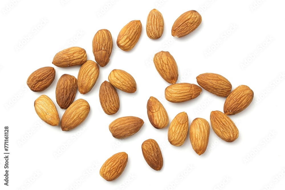 almonds isolated on white background almonds isolated on white background