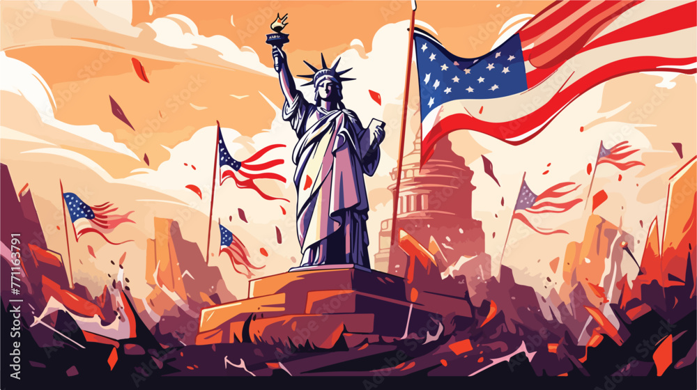Illustration patriot united states of america usa p