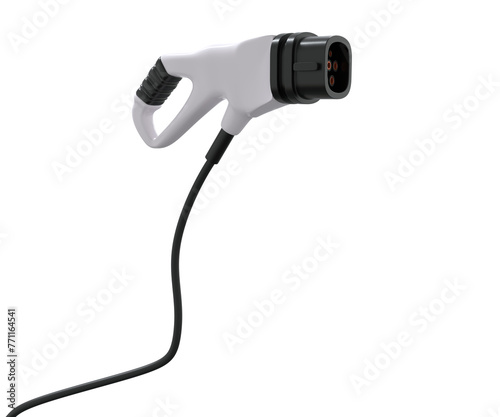 The electric plug on transparent background, charger plug.