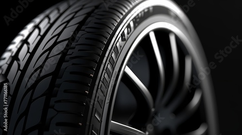 An extreme close-up illustration of a NASCAR tire for an engaging minimalistic look AI generated illustration
