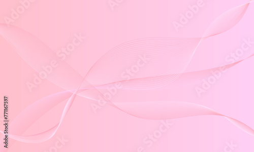 pink lines wave curves with gradient abstract background