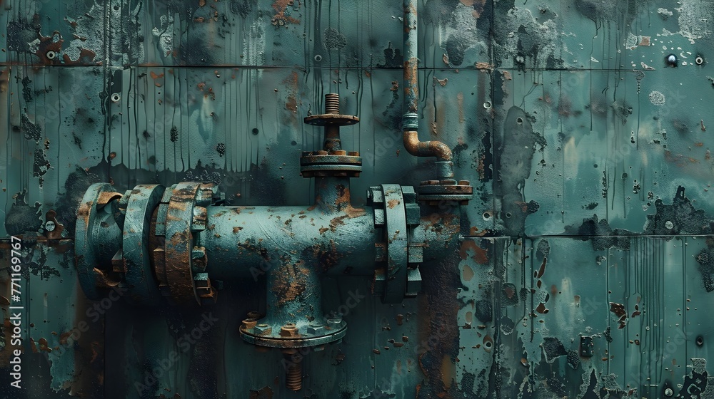 The Quiet Strength of Geothermal Harnessing:Muted Tones Evoke Retro Charm in Vintage Vibes Industrial Machinery
