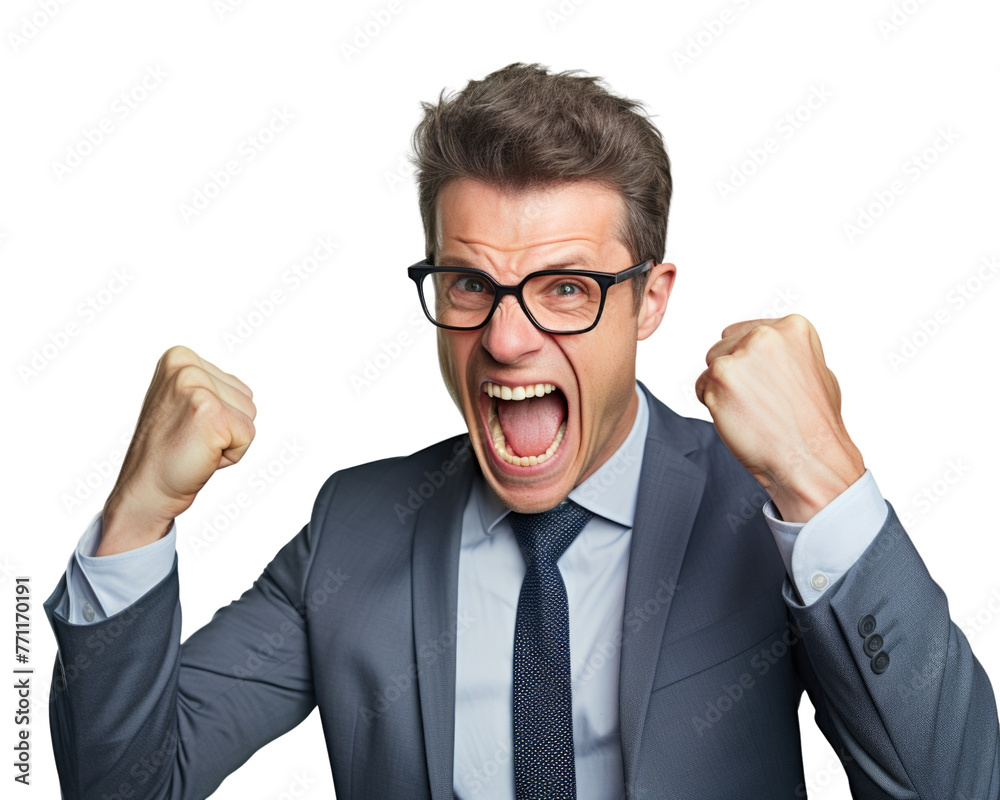 Business man with emotions and gesture transparent background Business man with emotions and gesture transparent background