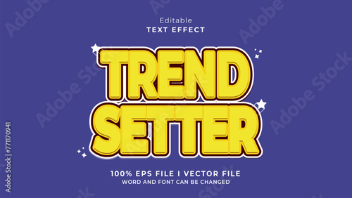 editable trend setter text effect.typhography logo