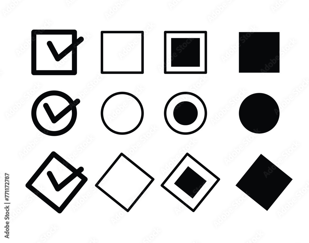 set of hand draawn black checklist isolated on white background set of hand draawn black checklist isolated on white background