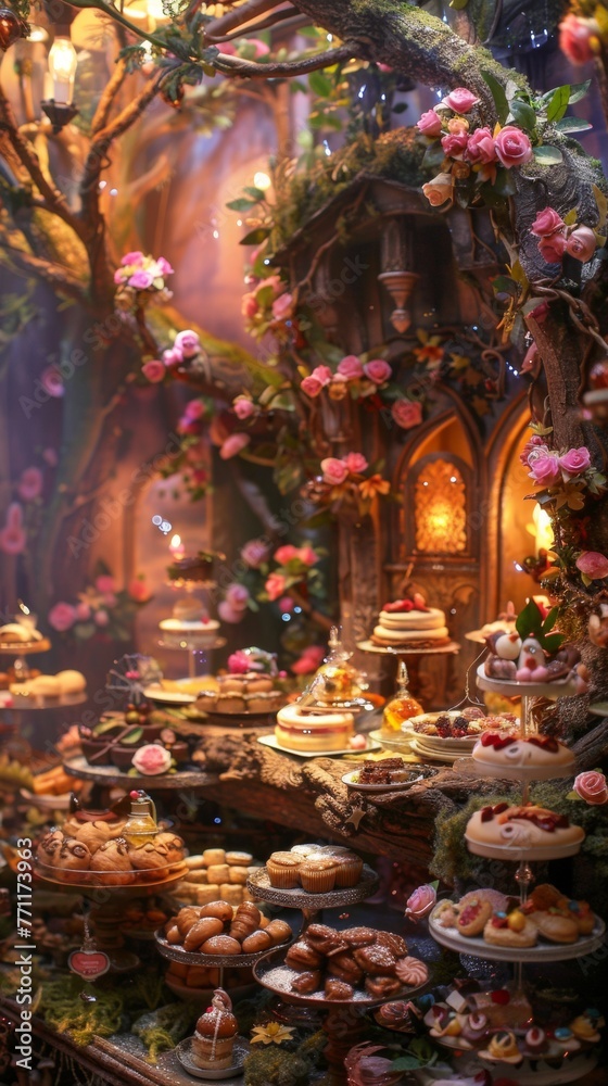 An enchanted dessert station