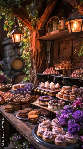 An enchanted dessert station