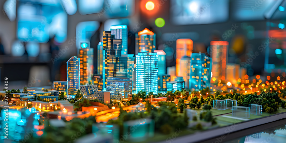 Obraz premium Cityscape and Street Scene Fusion ,Unveiling the Street Scene Story ,Painting the Pulse of Urban Streets ,Harmonizing with the Cityscape