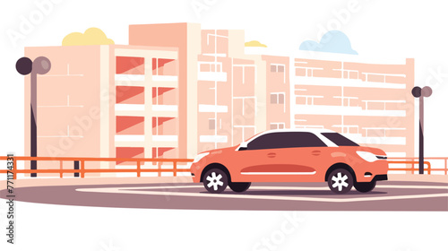 Fototapeta Naklejka Na Ścianę i Meble -  Parking design over white background vector illustr