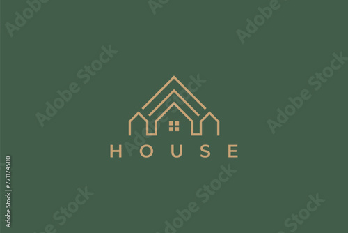 House Logo Roof Property Developer Real Estate Building Business Company Sign Symbol