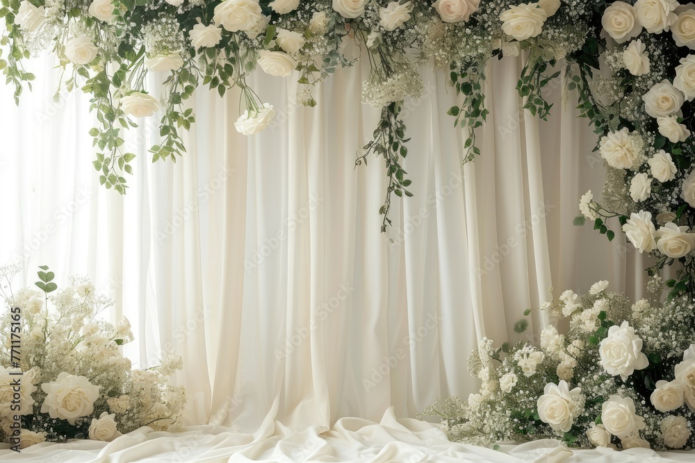 Elegant botanical backdrop to elevate your wedding invite design