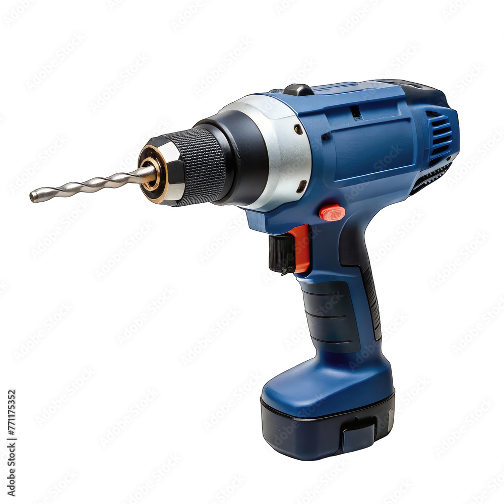 electric screwdriver drill on white isolated background electric screwdriver drill on white isolated background