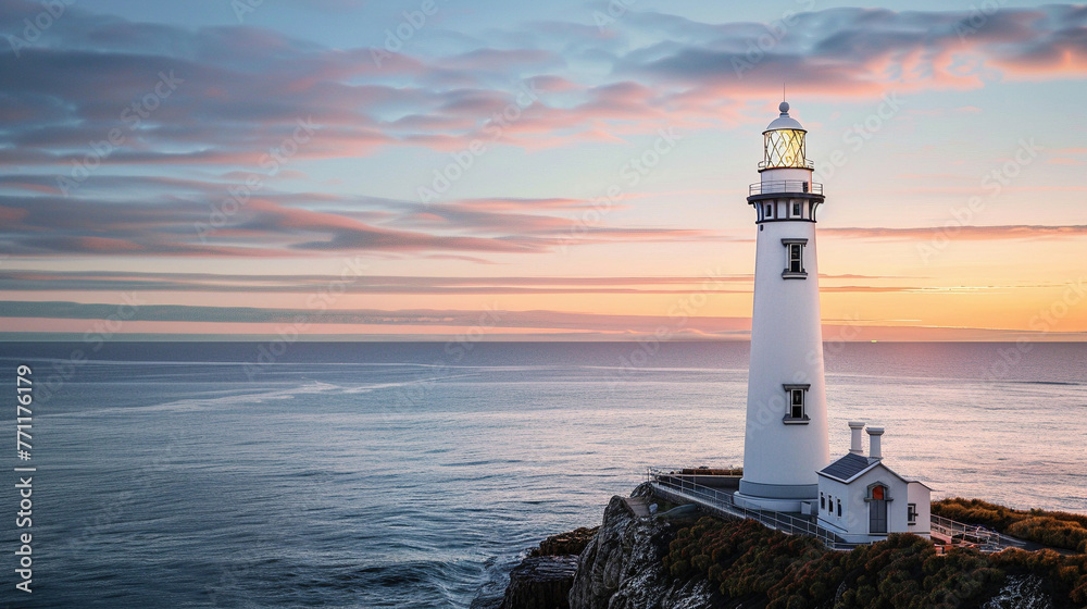 Lonely Lighthouses Amidst Vast Ocean Horizons Lonely Lighthouses Amidst Vast Ocean Horizons