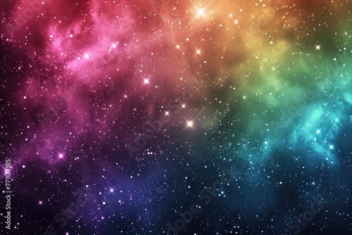 Breathtaking rainbow nebula night skies