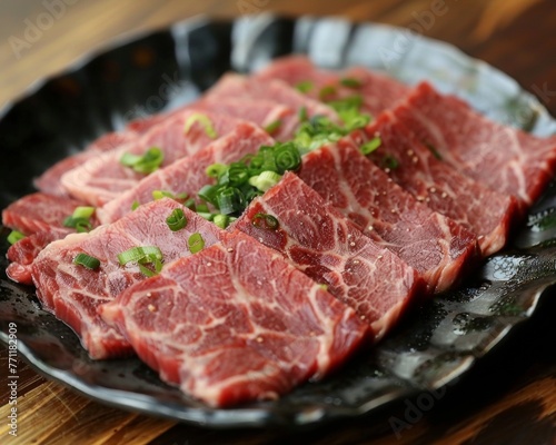 Sliced beef ready for the pot