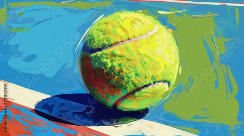 tennis ball court blue background impressionist bundle post anisotropic filtering abstract liquid toy photo