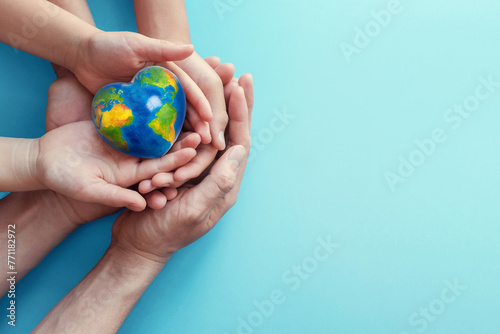 Fototapeta Naklejka Na Ścianę i Meble -  hands holding globe earth day