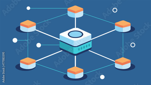 A macro shot of a tiny sensor attached to a product part of a larger network of sensors working together to ensure consistent quality