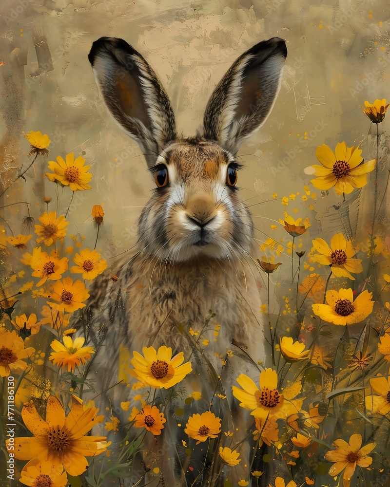 rabbit field yellow flowers deity watery doe eyes fructose magazine fur ...