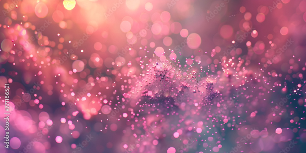 Pink purple and blue lights with blurred bokeh background with Blur neon glow color light overlay fluorescent