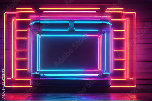 Neon Wall Background