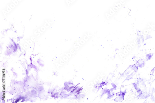 Lavender and lilac watercolor wash on white background.