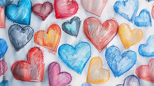 closeup hearts sheet paper coloring pages community celebration warm saturated princess smiling brightly colored cloth banners richly photo