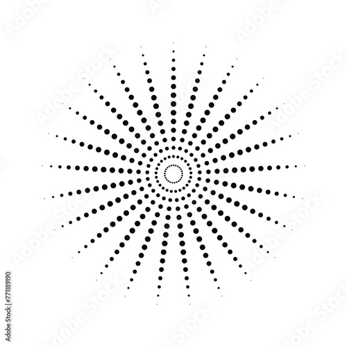 Abstract black dot circle background