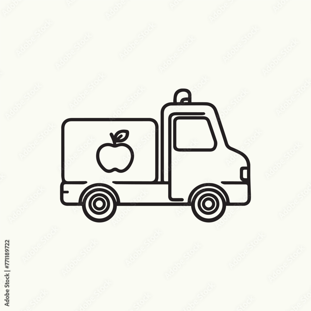 Minimalist Truck Outline Icon, Truck Icon, Vehicle Outline, web and mobile Icon, truck vector illustration Minimalist Truck Outline Icon, Truck Icon, Vehicle Outline, web and mobile Icon, truck vector illustration