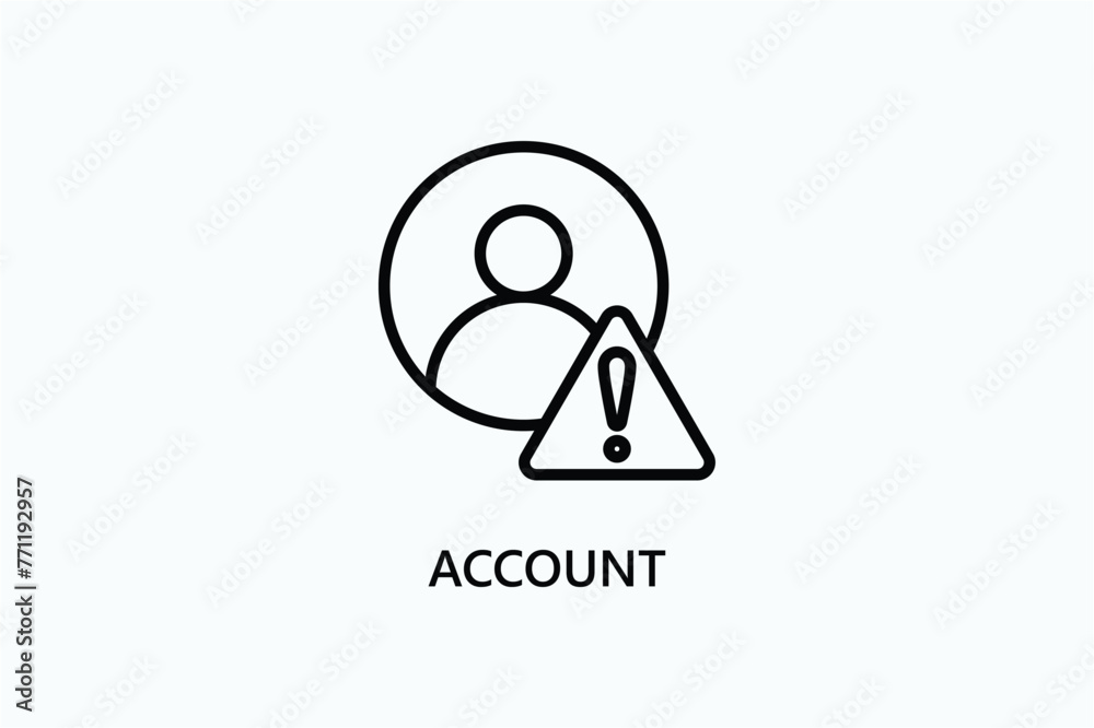 Account vector, icon or logo sign symbol illustration