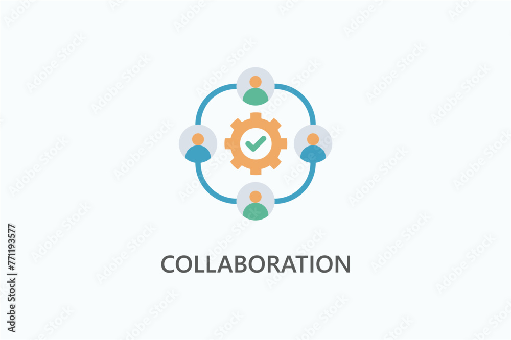 Collaboration vector, icon or logo sign symbol illustration Collaboration vector, icon or logo sign symbol illustration