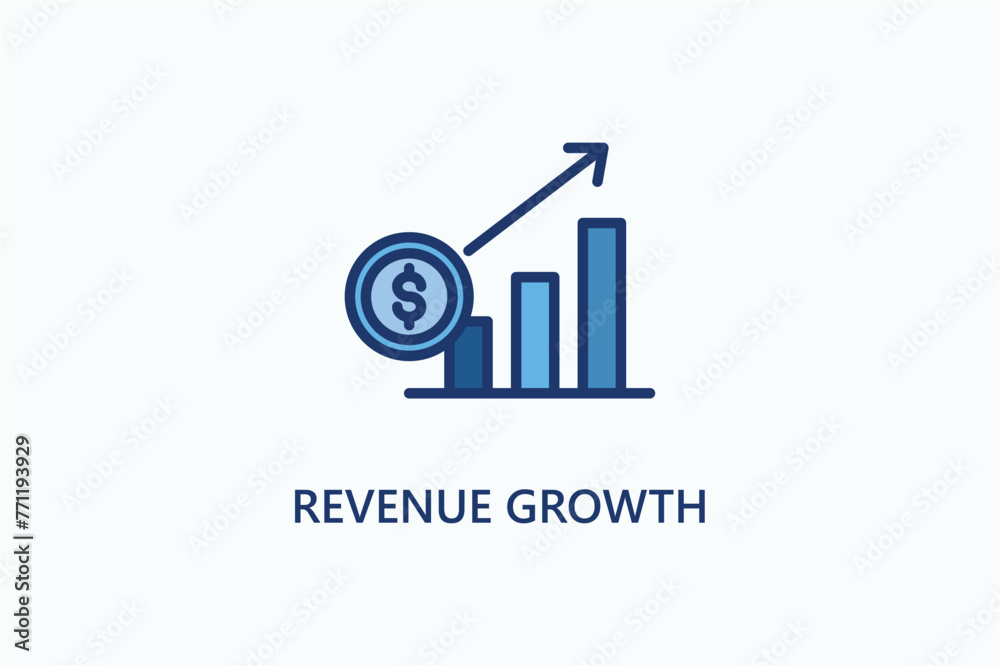 Revenue growth vector, icon or logo sign symbol illustration Revenue growth vector, icon or logo sign symbol illustration