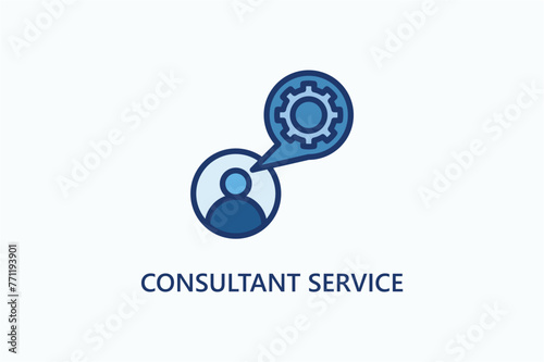 Consultant service vector, icon or logo sign symbol illustration