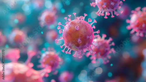 Adeno-associated virus, 3d illustration.