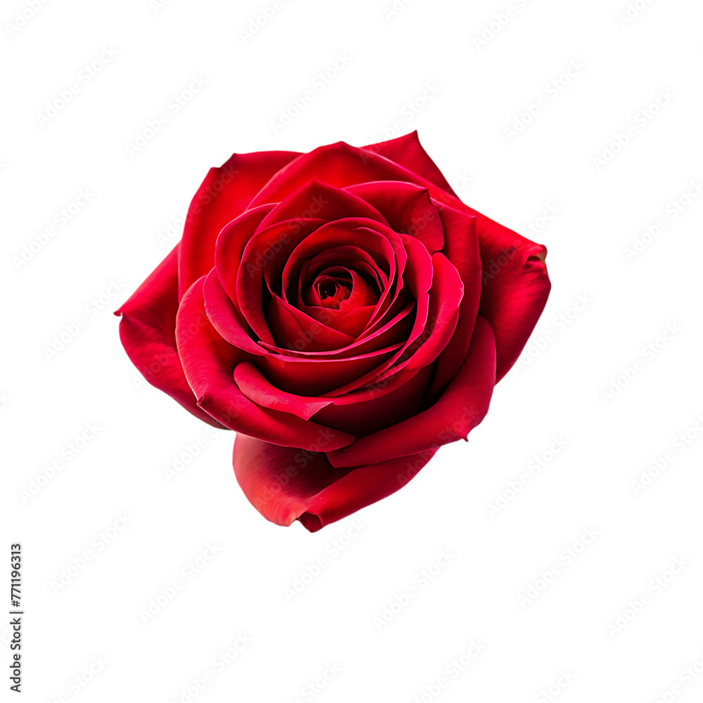 Fototapeta premium red rose flower isolated.