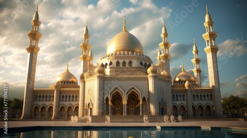 gold mosque 8k photography, ultra HD, sharp.