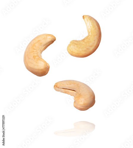 Cashew nut on white