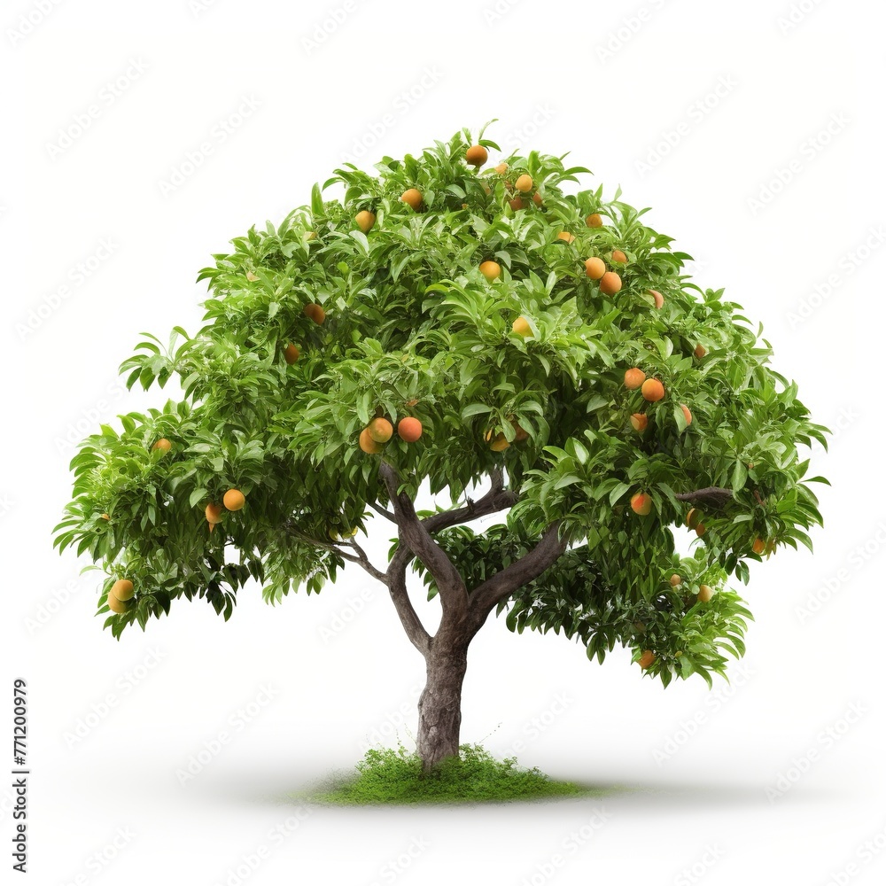 Orange tree isolated on white 