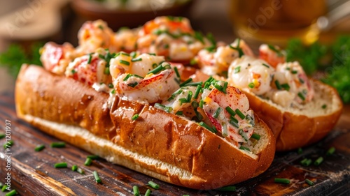 Wallpaper Mural A gourmet lobster roll on a toasted bun with chives Torontodigital.ca