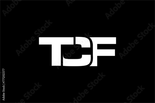 TCF creative letter logo design vector icon illustration