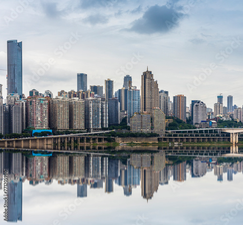 The city center of Chongqing, China is densely populated with high-rise buildings, which are very developed © 宗毅