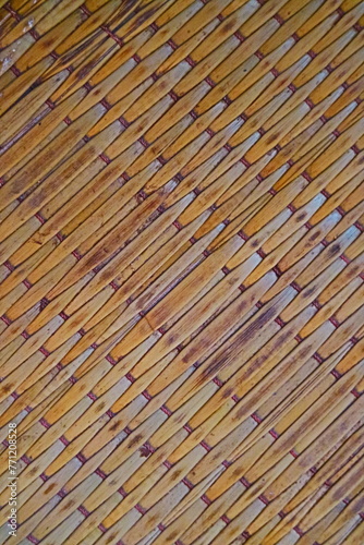Pattern texture of woven mats of the reeds