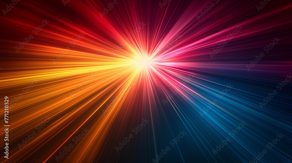 abstract dark background of light with stripes of colourful rays moving from the center. abstract dark background of light with stripes of colourful rays moving from the center.