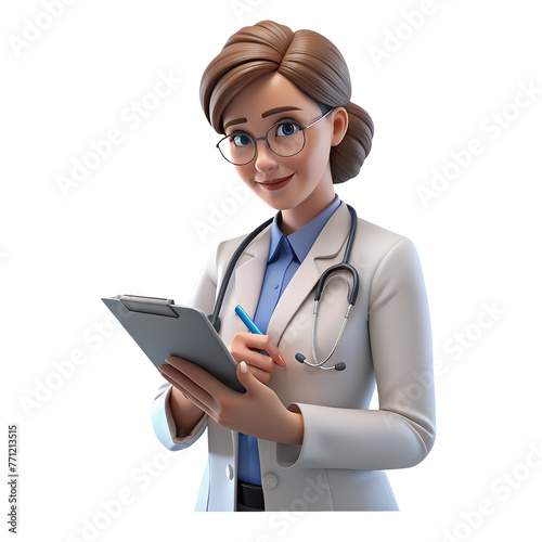 Capturing the essence of a compassionate female doctor in action