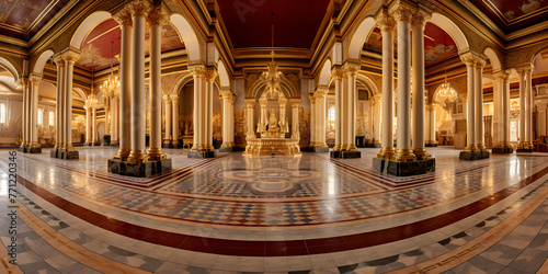 Interior of the Royal Palace landmarks interior modern architecture throne hall inside the royal palace in phnom photo